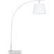 Cloister 70 inch 75.00 watt Brushed Nickel/White Floor Lamp Portable Light