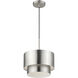 Zolana 1 Light 12 inch Brushed Nickel Pendant Ceiling Light
