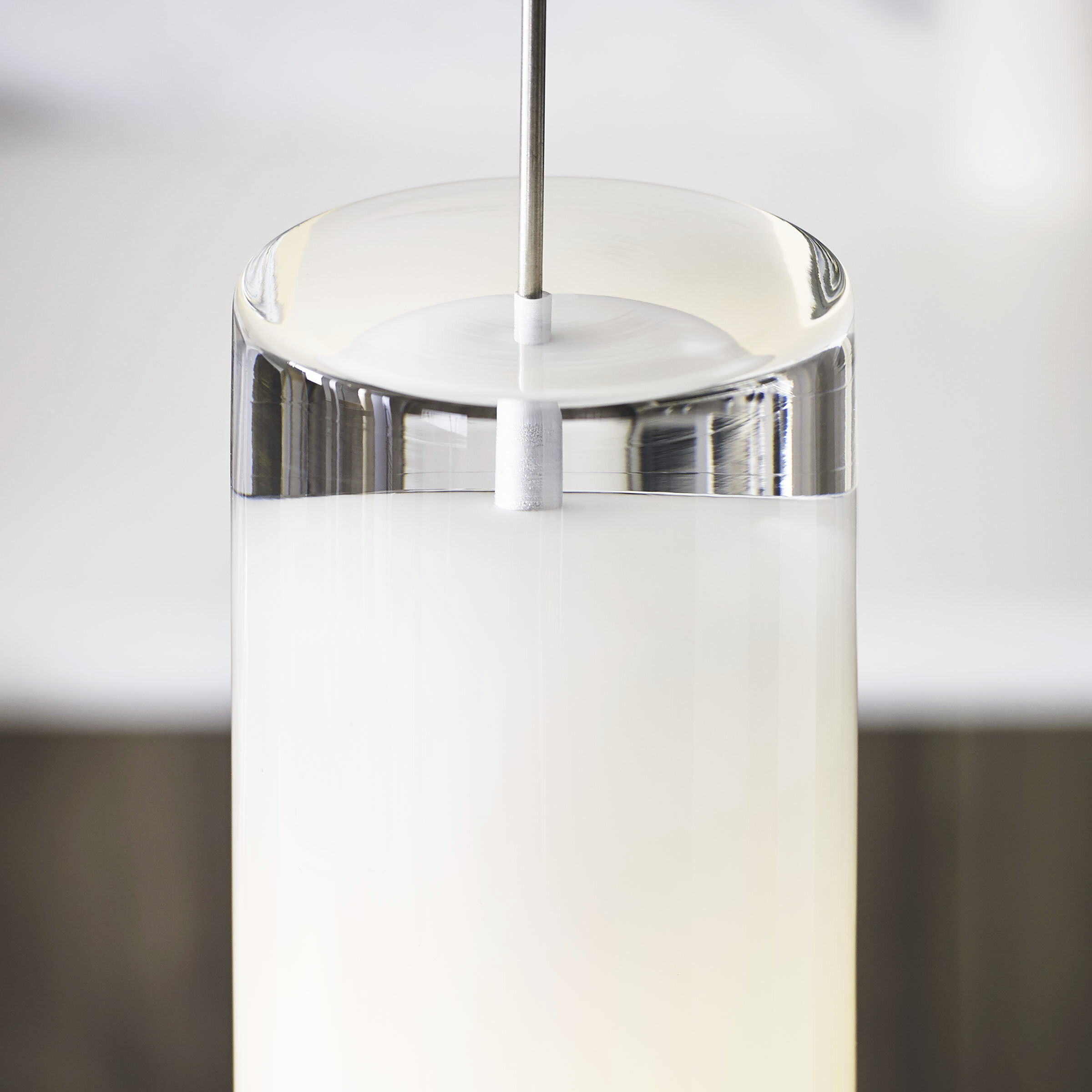 Horizon 1 Light 120 Satin Nickel Low-Voltage Pendant Ceiling Light in Monopoint, LED 90 CRI 3000K, Frost Glass