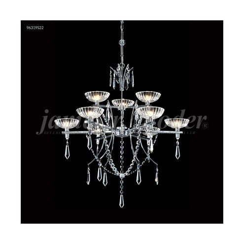 Medallion 9 Light 31 inch Silver Crystal Chandelier Ceiling Light