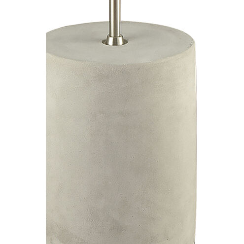 Katwijk 64 inch 100.00 watt Polished Concrete with Nickel Floor Lamp Portable Light in Incandescent, 3-Way