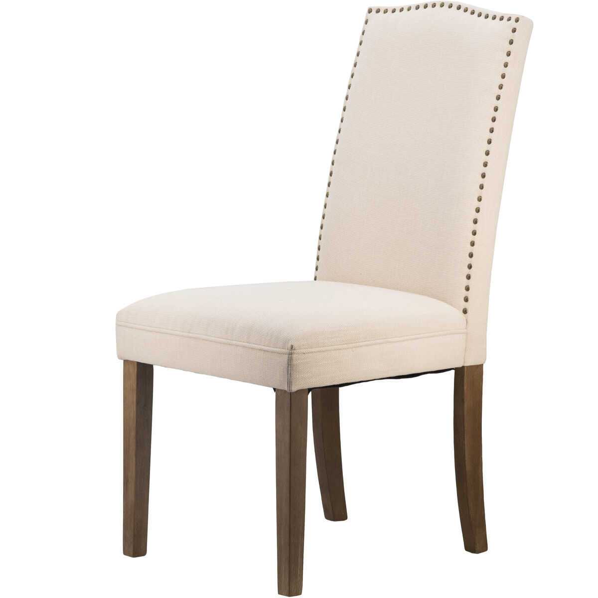A B Home 48584 BEIG Upholstered Natural Antique Brass Dining Chair