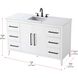 Millie 54 X 35 inch White Bathroom Vanity Cabinet
