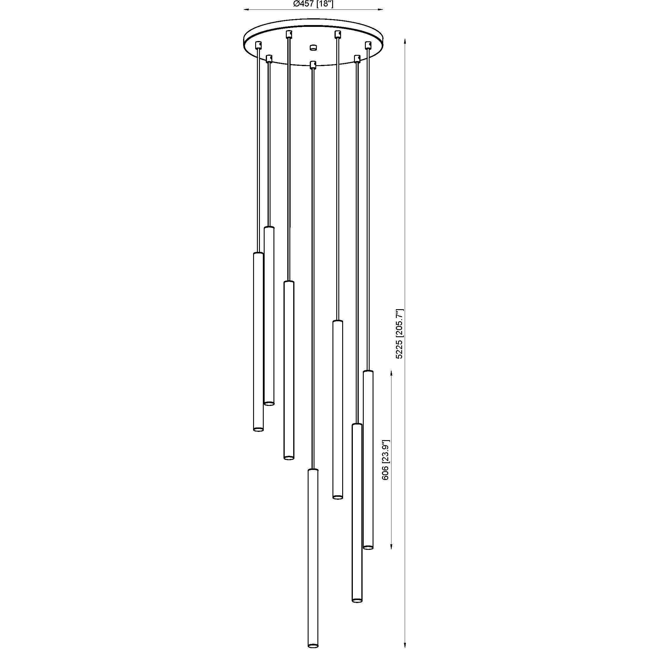 Forest LED 18 inch Brushed Nickel Chandelier Ceiling Light