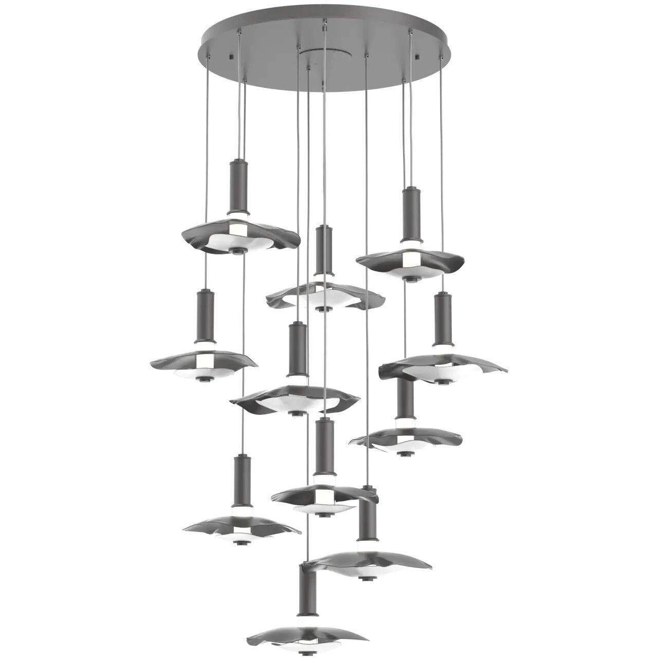 Cumulus LED 43.5 inch Burnished Bronze Multi-Pendant Ceiling Light