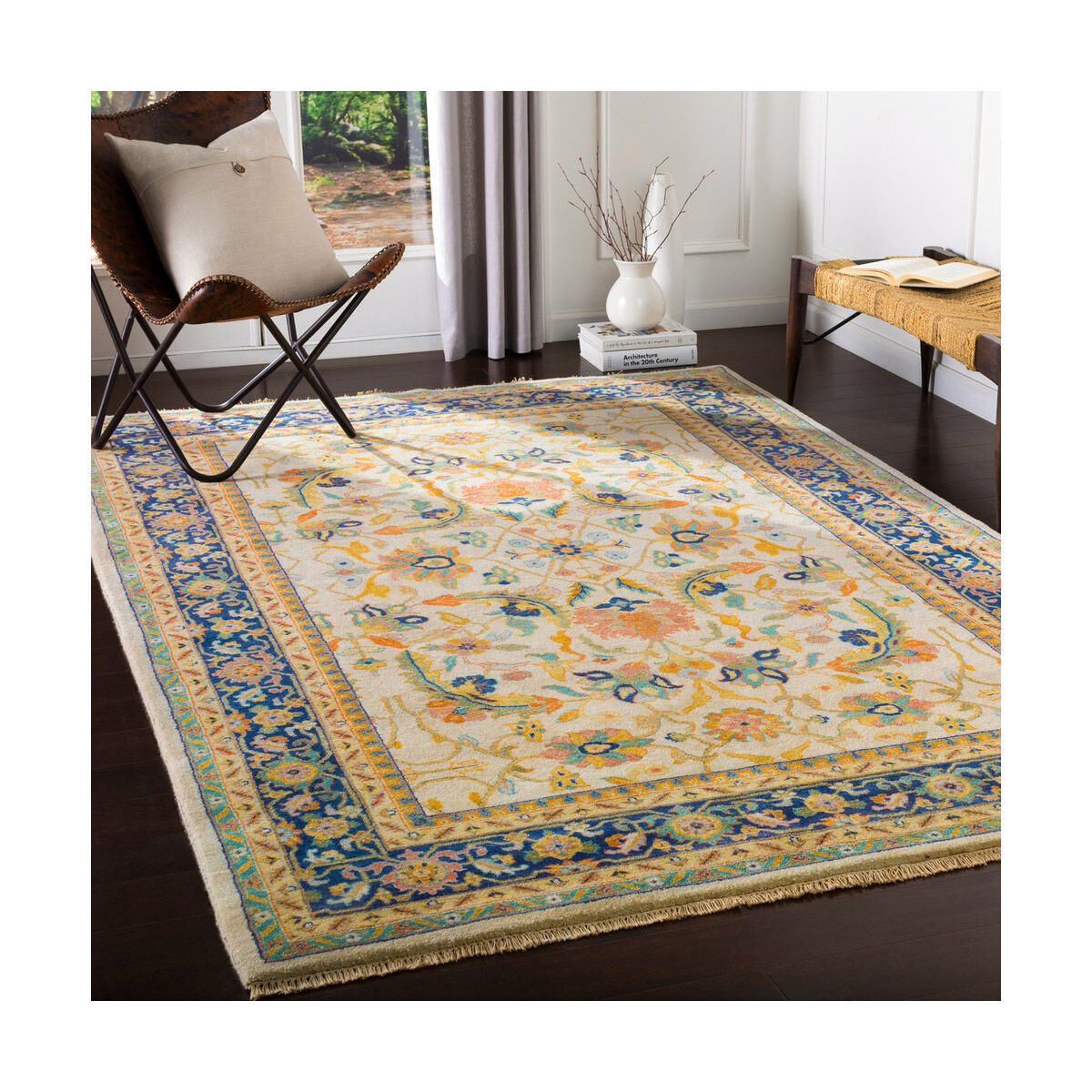 Spike 102 X 66 inch Burnt Orange/Saffron/Teal/Navy/Sage/Wheat/Ice Blue Rugs, Rectangle