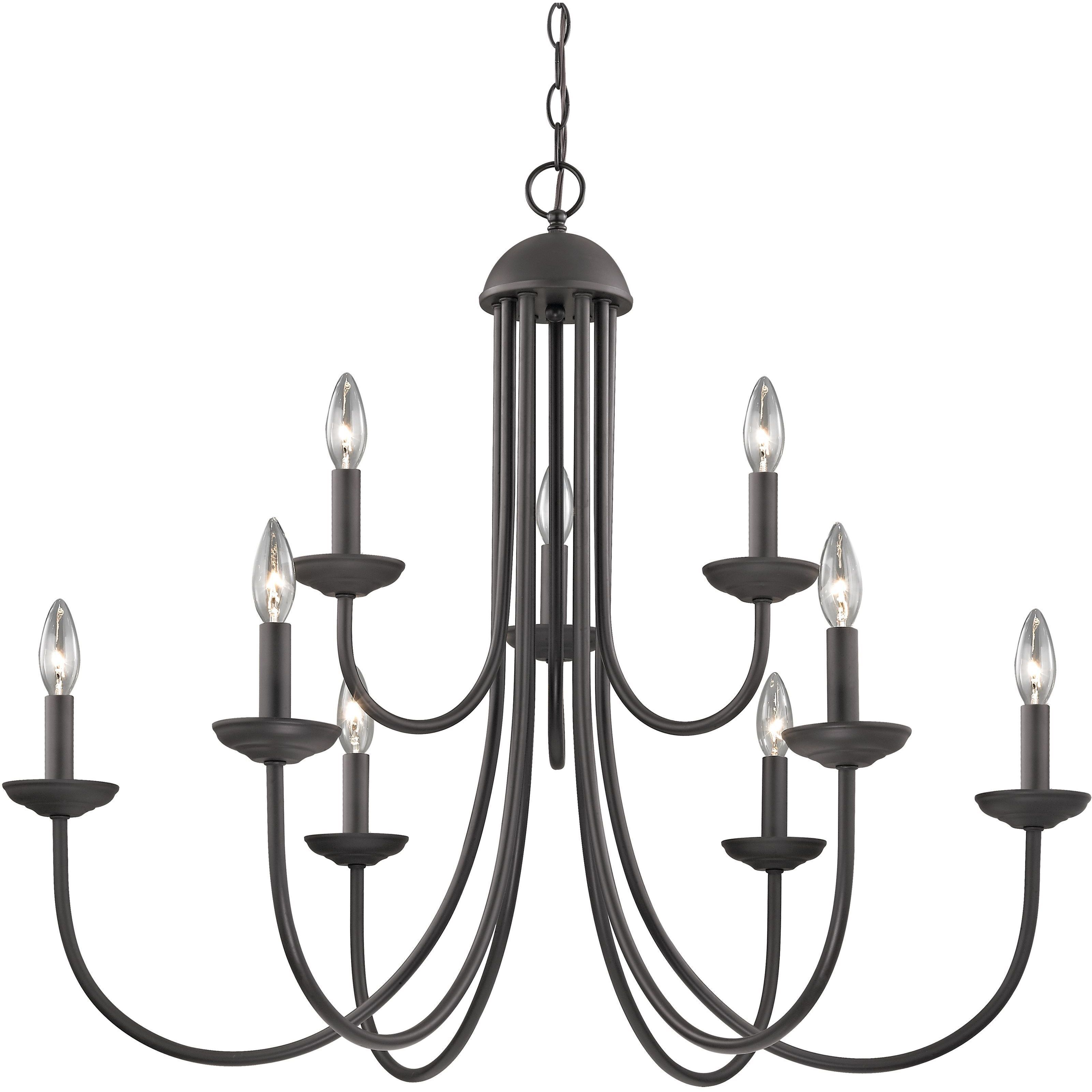 Montgomery 9 Light 34 inch Oil Rubbed Bronze Chandelier Ceiling Light