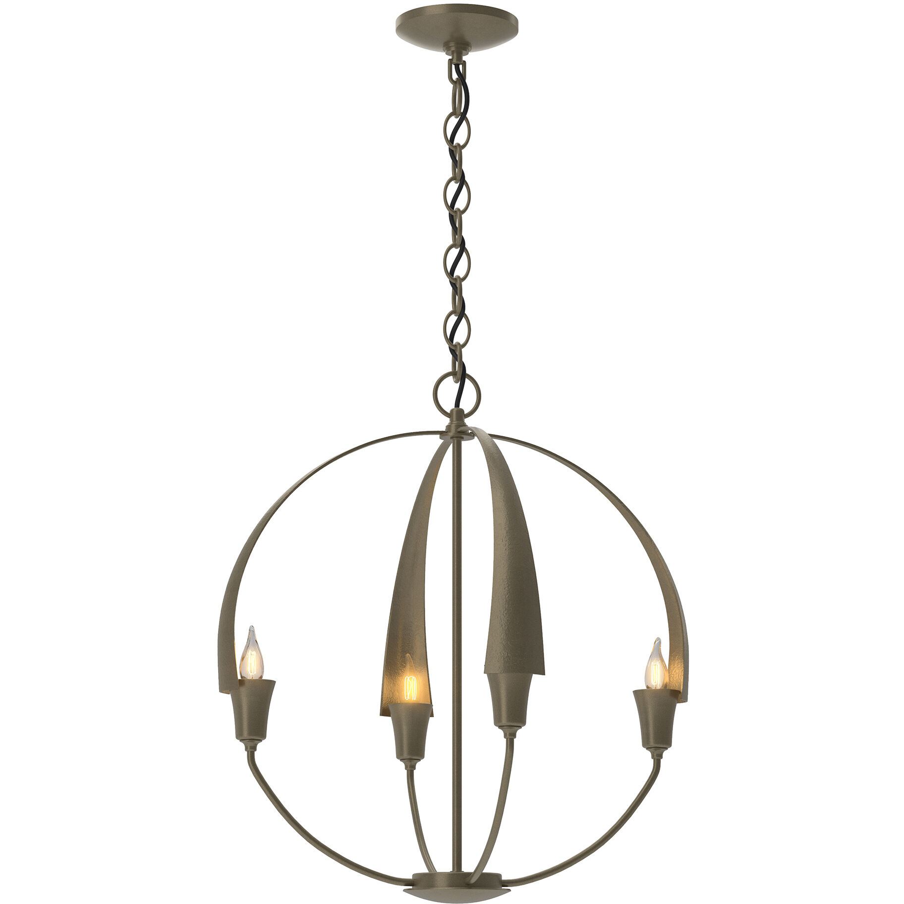 Cirque 4 Light 19 inch Soft Gold Chandelier Ceiling Light, Small