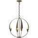 Cirque 4 Light 19 inch Soft Gold Chandelier Ceiling Light, Small