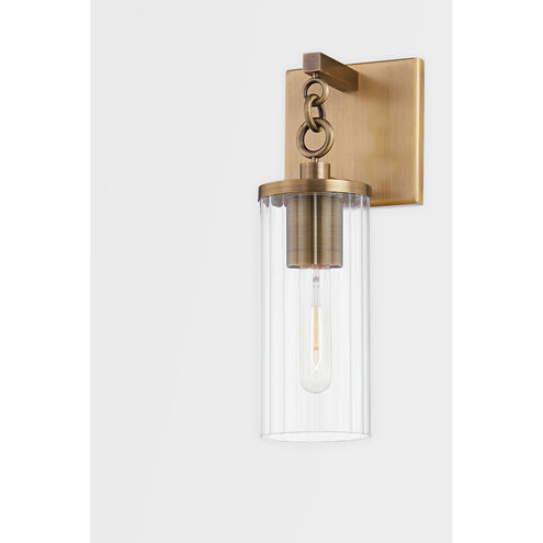 Yucca 1 Light 13 inch Patina Brass Outdoor Wall Sconce
