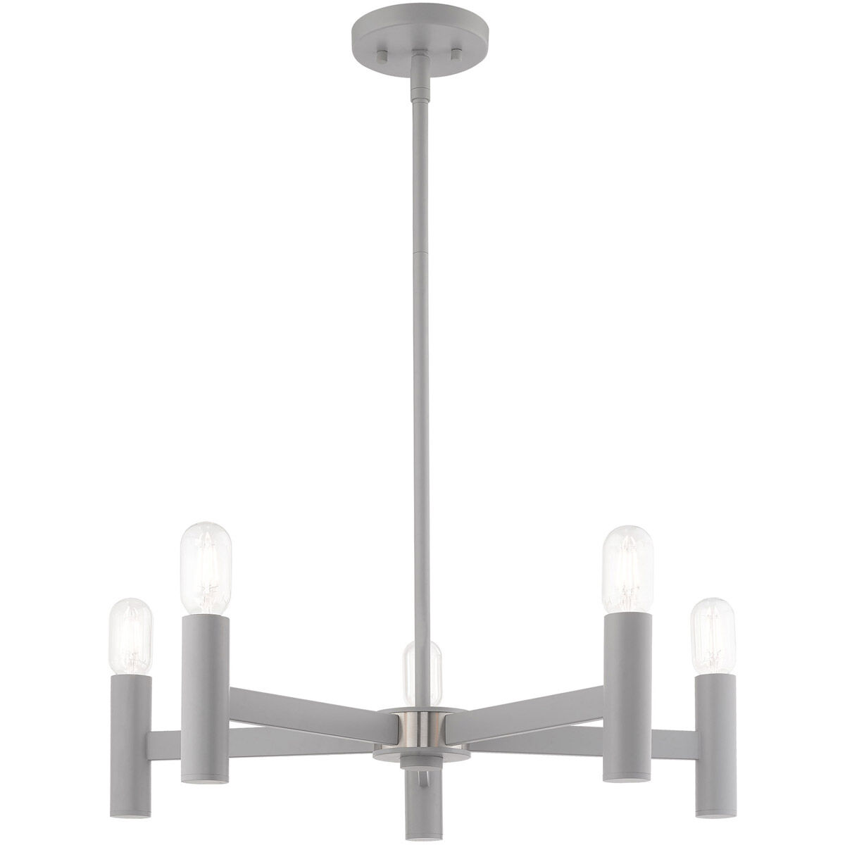 Copenhagen 5 Light 25 inch Nordic Gray Chandelier Ceiling Light