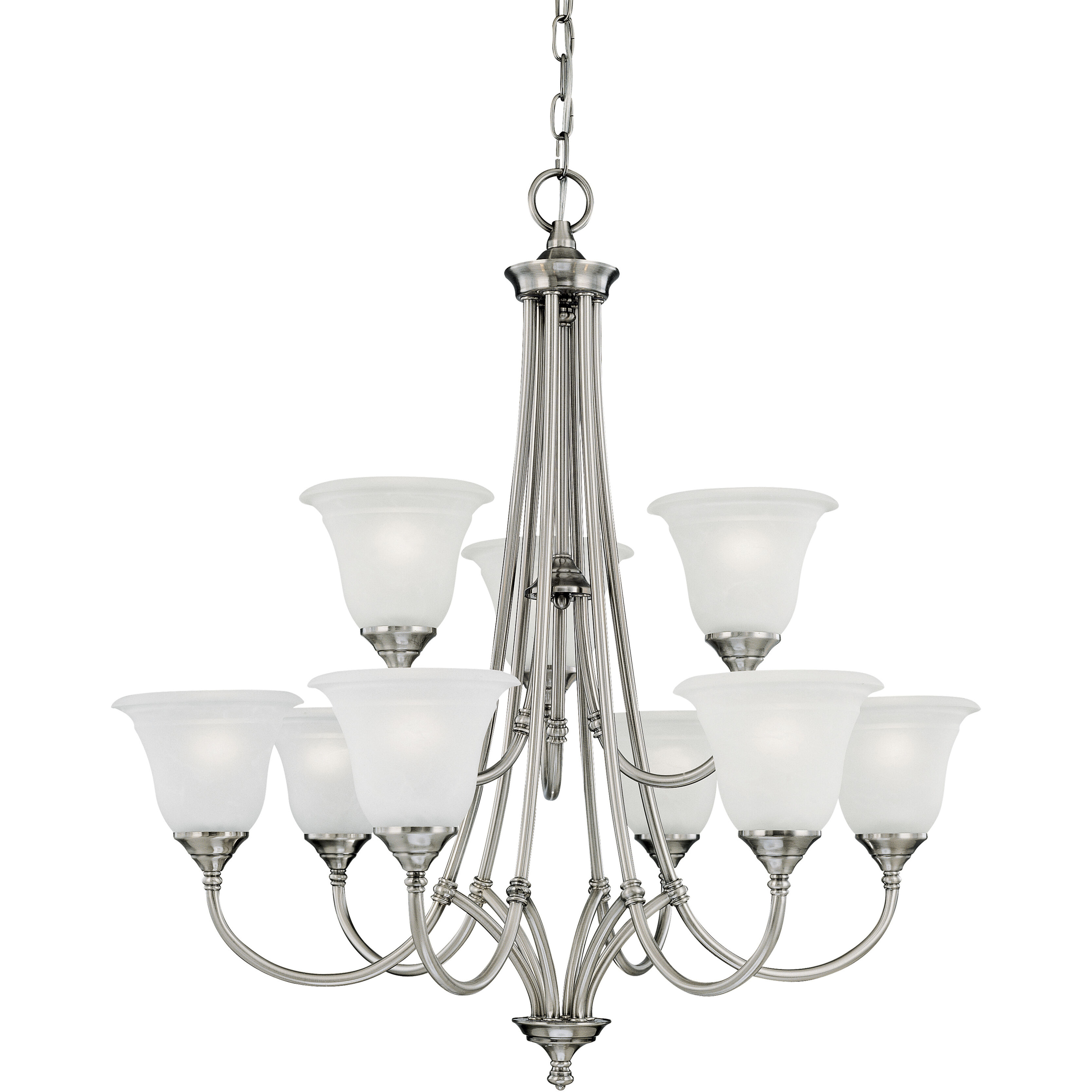 Harmony 9 Light 31 inch Satin Pewter Chandelier Ceiling Light
