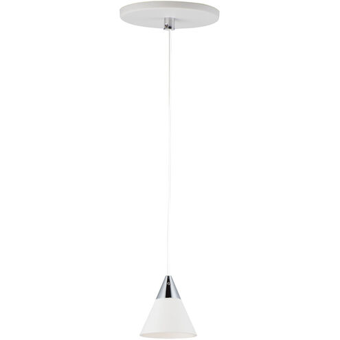 Micro LED 2.75 inch White/Polished Chrome Mini Pendant Ceiling Light in White and Polished Chrome