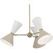 Phix LED 30.75 inch Champagne Bronze with Greige and White Chandelier Ceiling Light