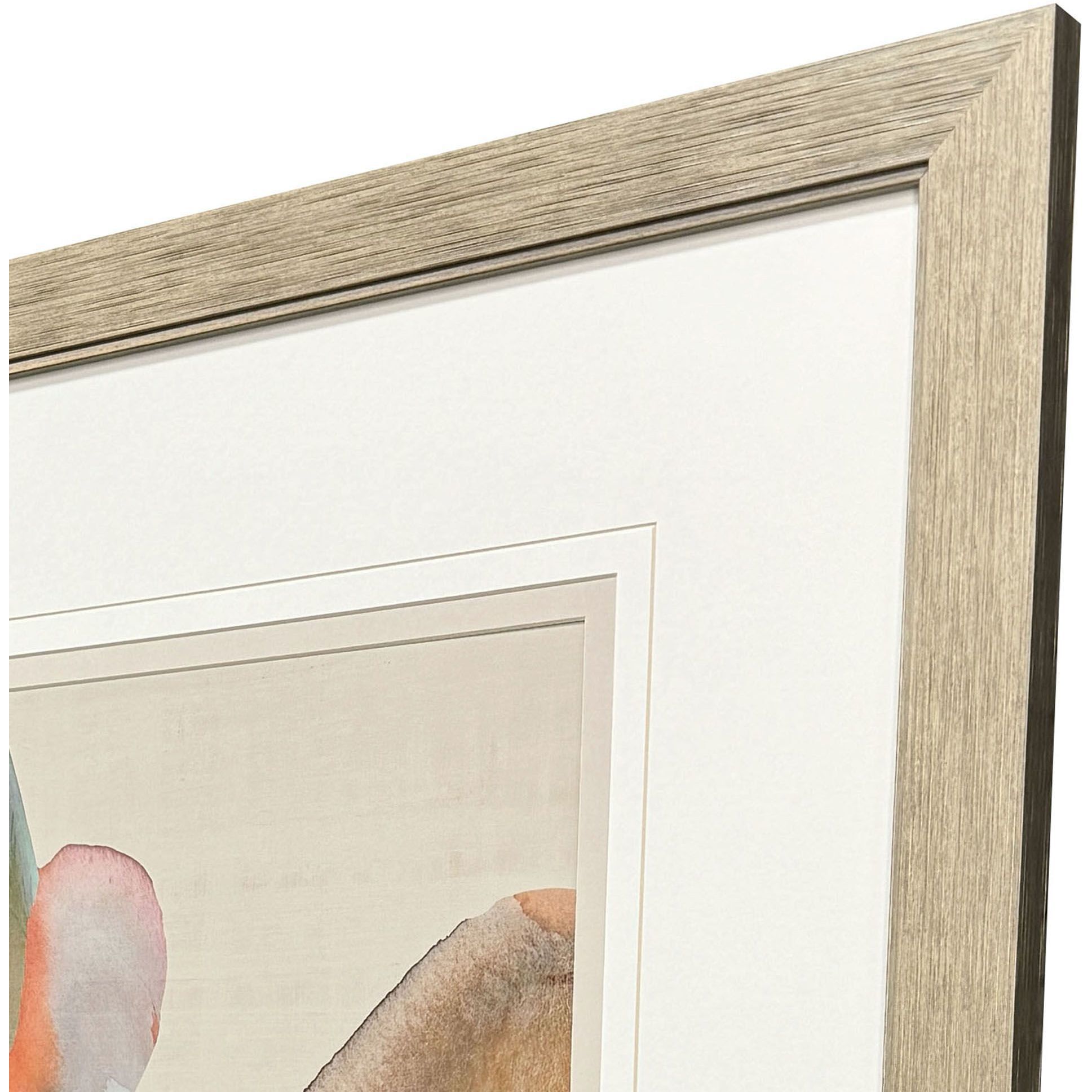 Wicker Terracotta Orange and Green and Beige and Rust Framed Art