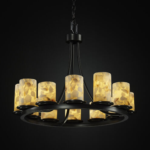 Alabaster Rocks LED 28 inch Dark Bronze Chandelier Ceiling Light in 8400 Lm LED, Dakota