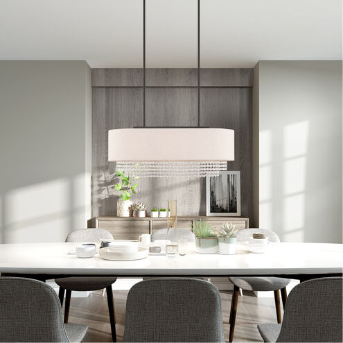 Carlisle 3 Light 31 inch English Bronze Linear Chandelier Ceiling Light