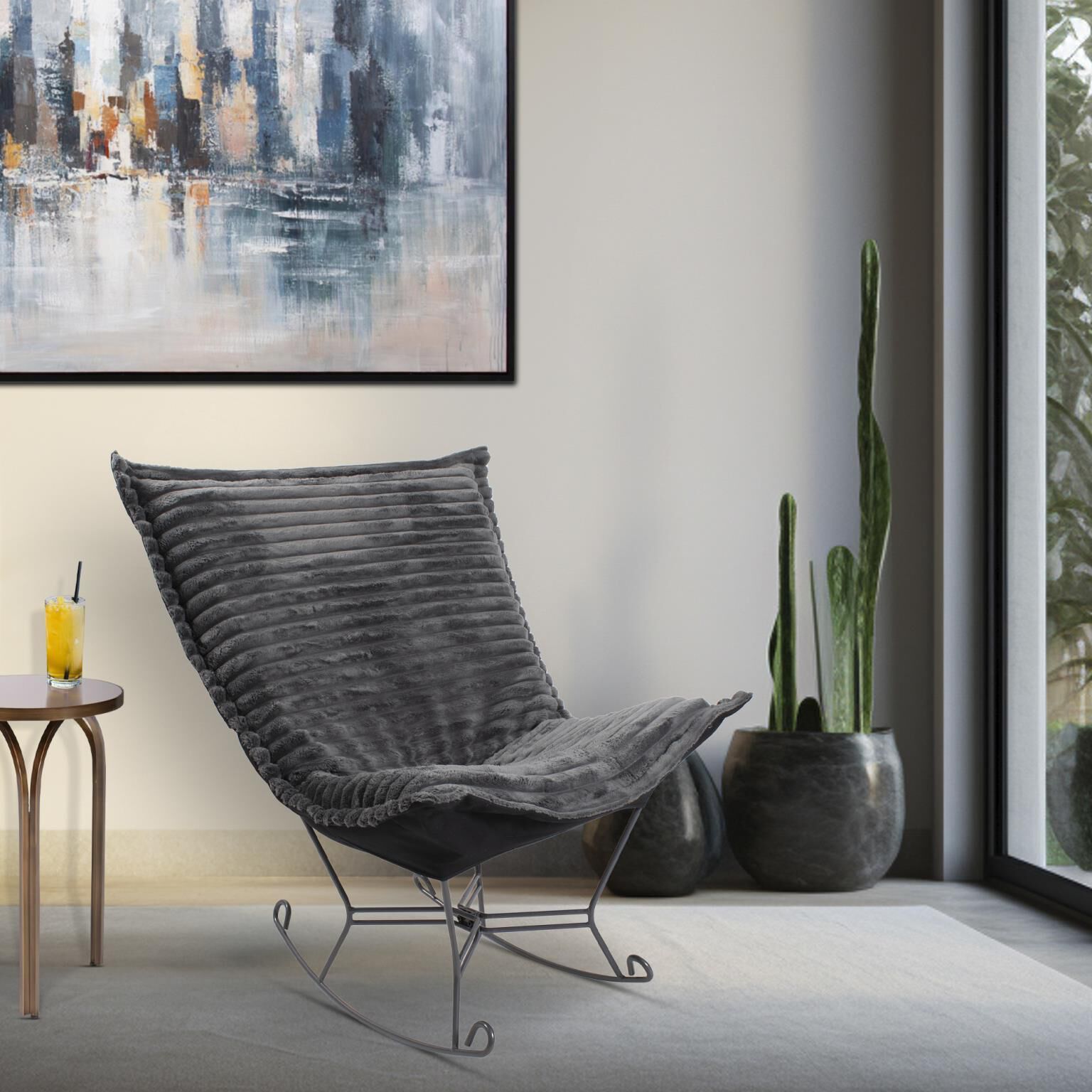 Shar Pei Charcoal Rocker