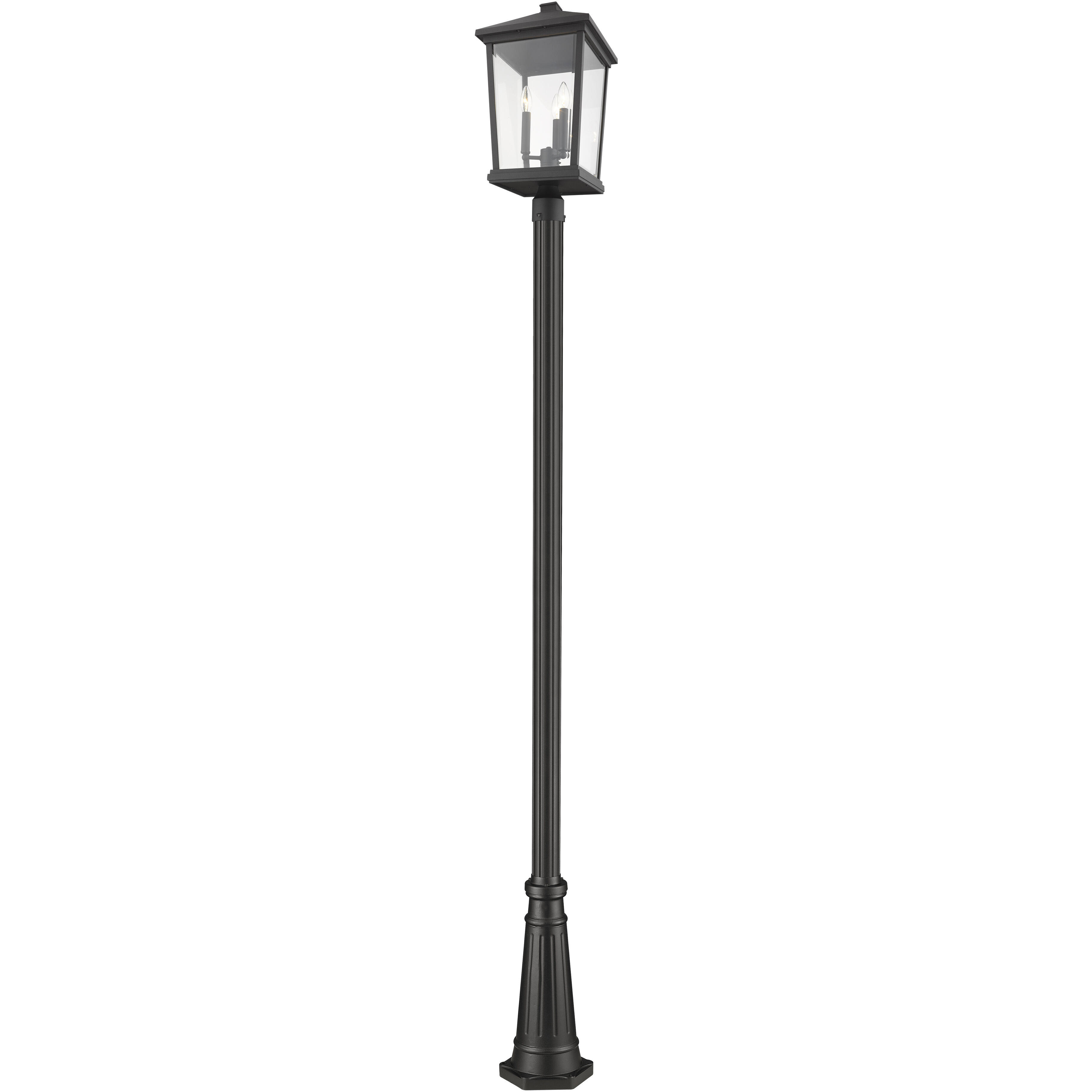 Beacon 3 Light 105.75 inch Black Outdoor Post Mounted Fixture in 21