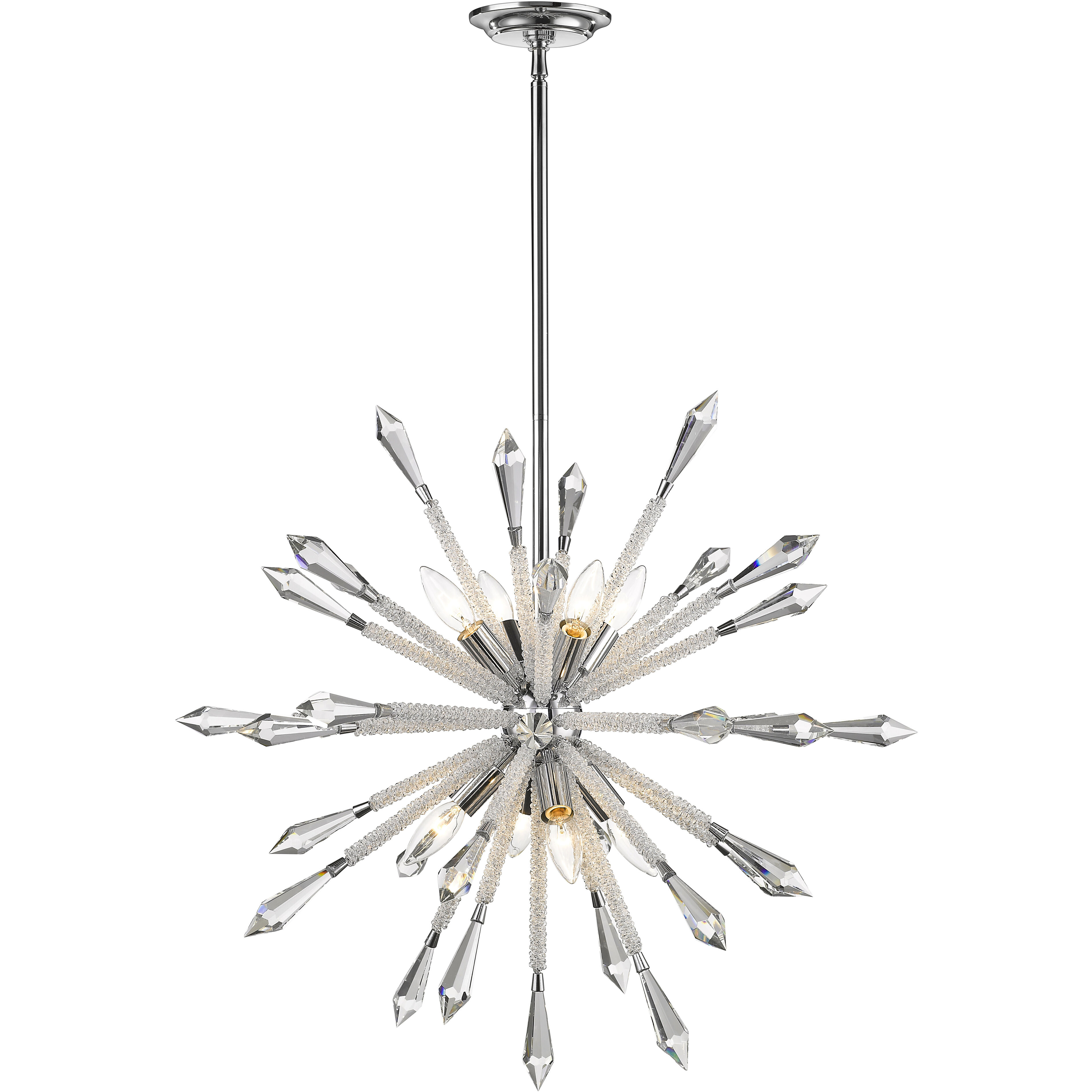 Soleia 8 Light 26.63 inch Chrome Chandelier Ceiling Light in 15.5