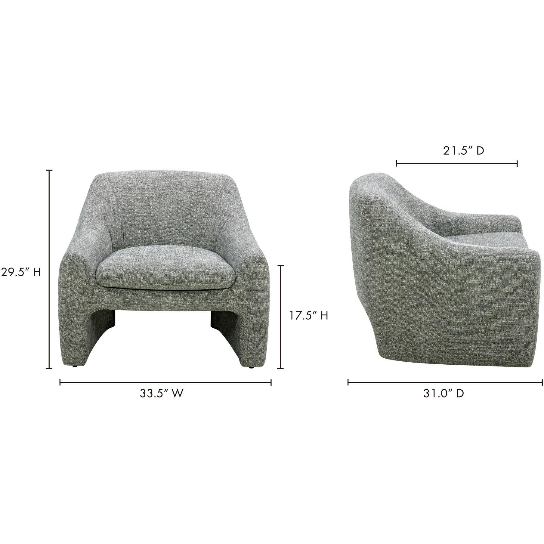 Kenzie Green Accent Chair in Multicolor