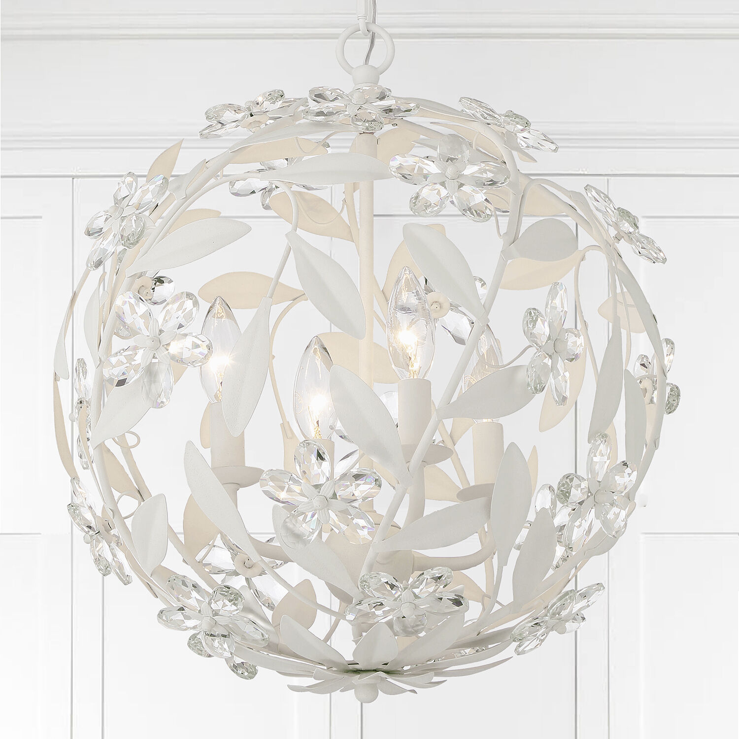 Marselle 4 Light 16.5 inch Matte White Mini Chandelier Ceiling Light