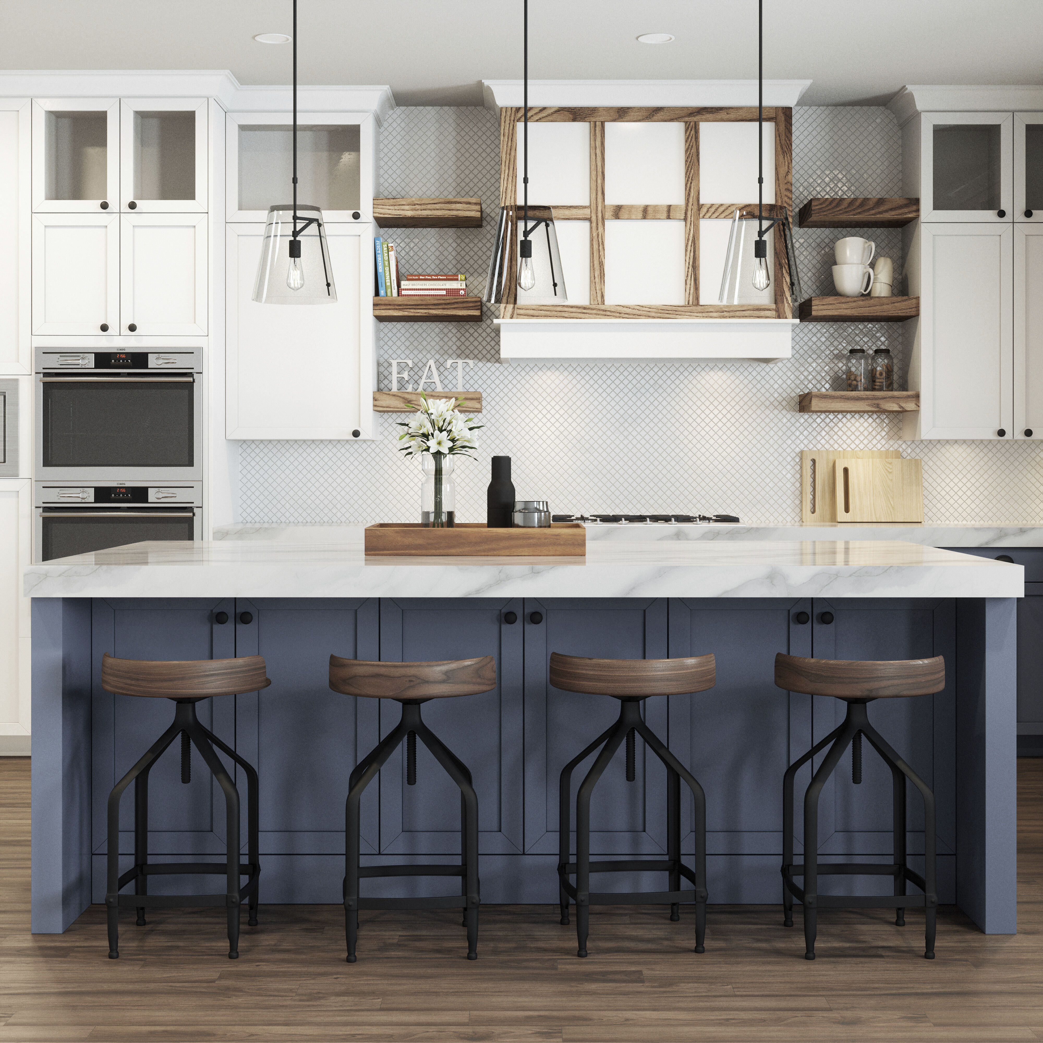 Trustle Pendant Ceiling Light in Matte Black