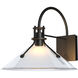 Henry 1 Light 12.9 inch Coastal Black Outdoor Sconce in Frosted, Large