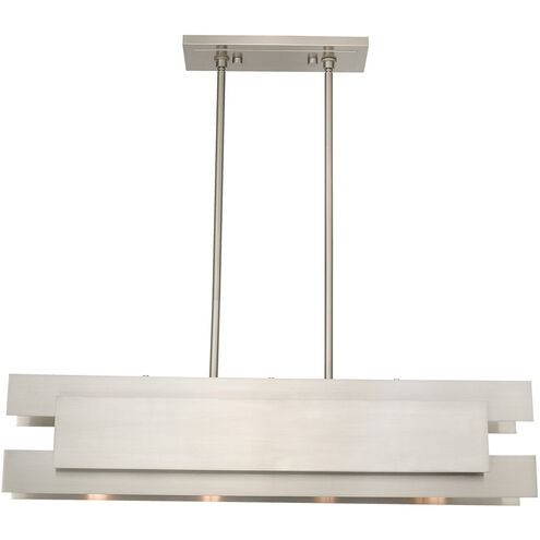 Varick 4 Light 36 inch Brushed Nickel Linear Chandelier Ceiling Light