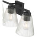 Riville 3 Light 22.75 inch Matte Black Bathroom Vanity Light Wall Light