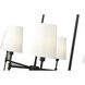 Adorra 6 Light 48 inch Matte Black Chandelier Ceiling Light