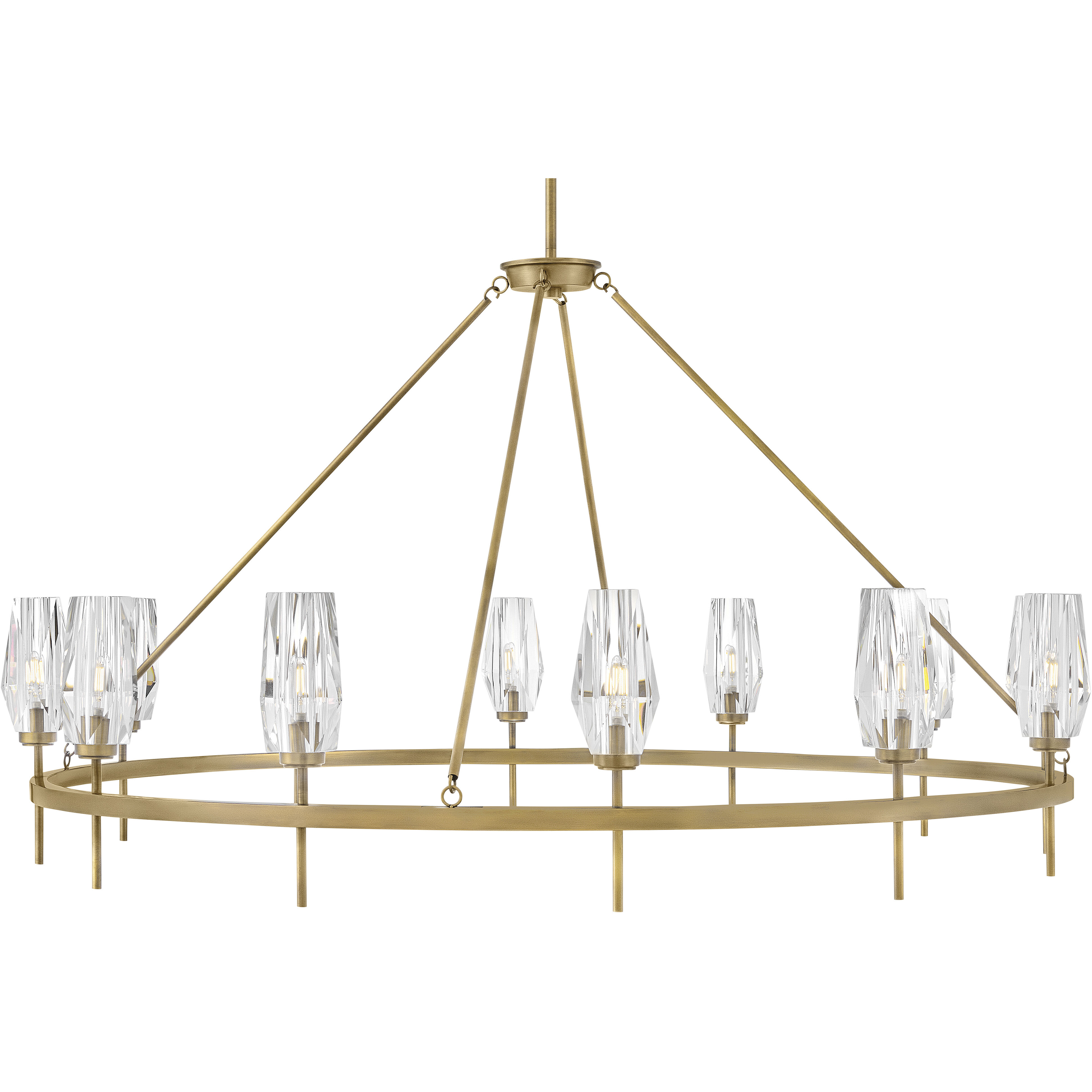 Ana 12 Light 58 inch Heritage Brass Chandelier Ceiling Light