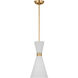 Drew & Jonathan Belcarra 1 Light 8 inch Satin Brass Pendant Ceiling Light