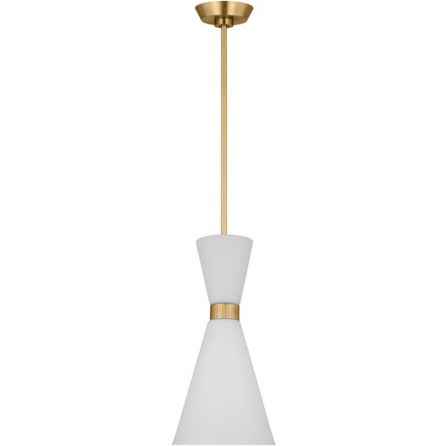 Drew & Jonathan Belcarra 1 Light 8 inch Satin Brass Pendant Ceiling Light