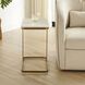 Tylan 21 X 12 inch Warm Brass and White Marble Accent Table