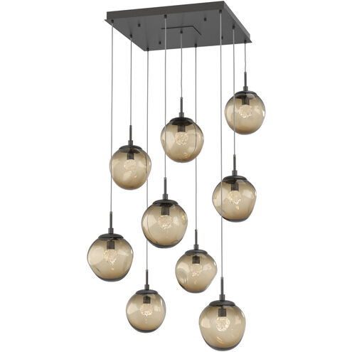 Aster LED LED Graphite Chandelier Ceiling Light, Square Multi-Port