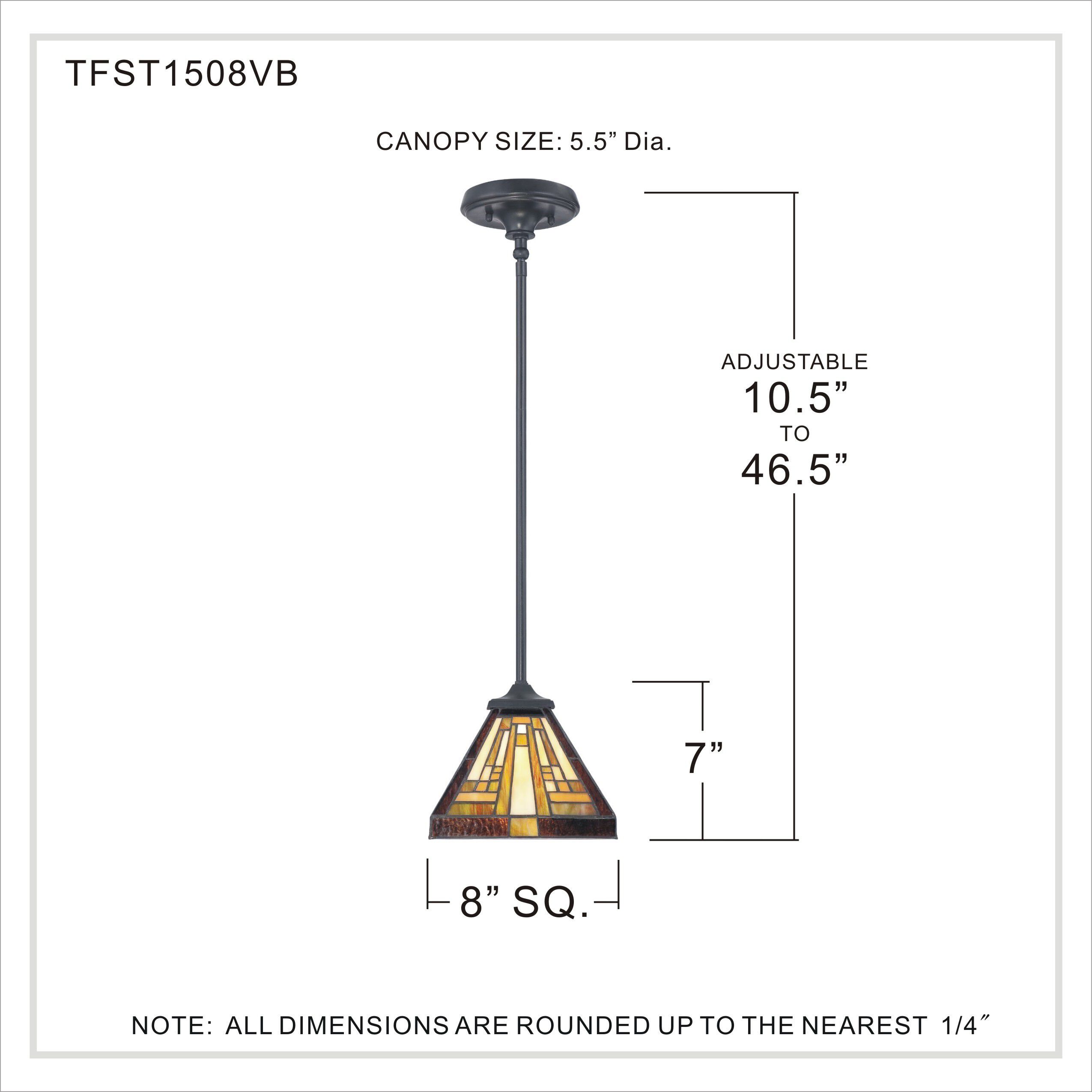 Stephen 1 Light 8 inch Vintage Bronze Mini Pendant Ceiling Light, Naturals