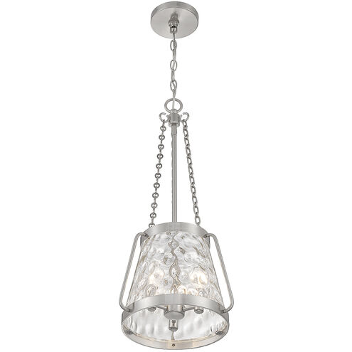 Crawford 3 Light 12 inch Satin Nickel Pendant Ceiling Light