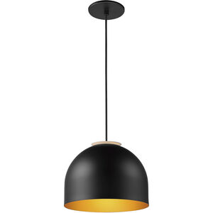 Foster LED 9.75 inch Black with Gold Mini Pendant Ceiling Light