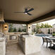Atlas Irene-3HLK 60 inch Textured Bronze with Matte Black Blades Flush Mount Paddle Fan