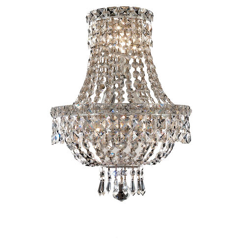 Tranquil 3 Light 12 inch Chrome Wall Sconce Wall Light in Royal Cut