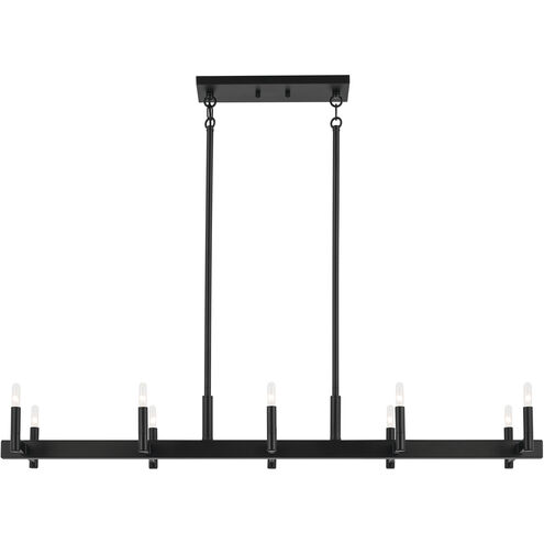 Erzo 10 Light 12.75 inch Black Chandelier Ceiling Light, Single