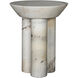 Nox 22 X 18 inch White Marble Side Table