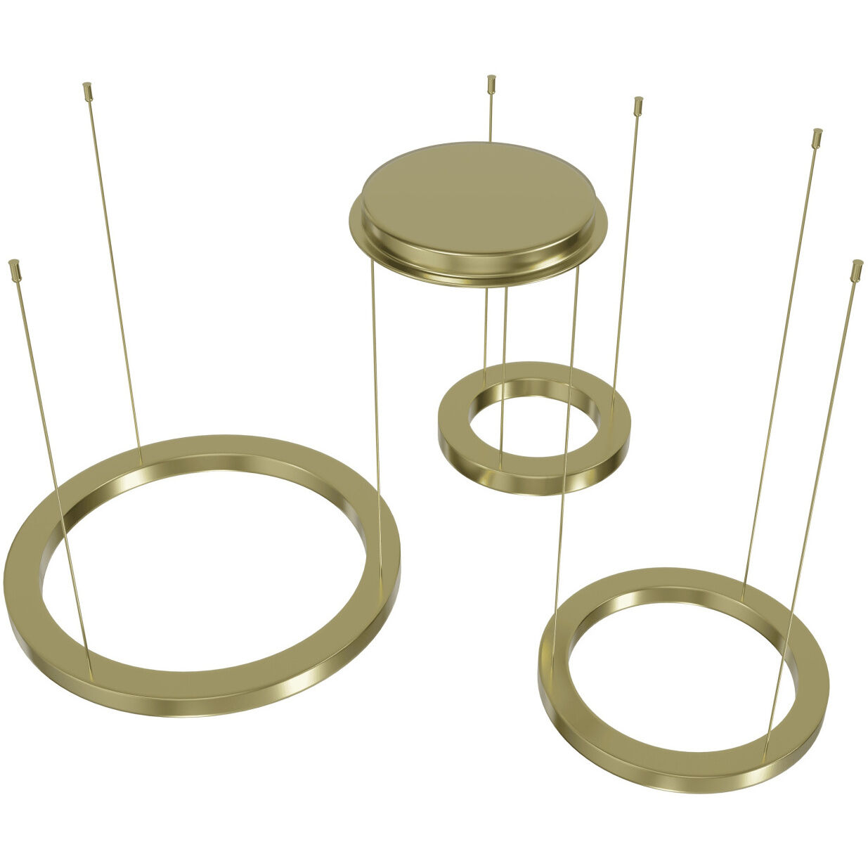 Aria LED 59 inch Polished Brass Multi Port Pendant Ceiling Light