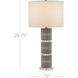 Lofitt 29.75 inch 150 watt Gray and Clear Table Lamp Portable Light