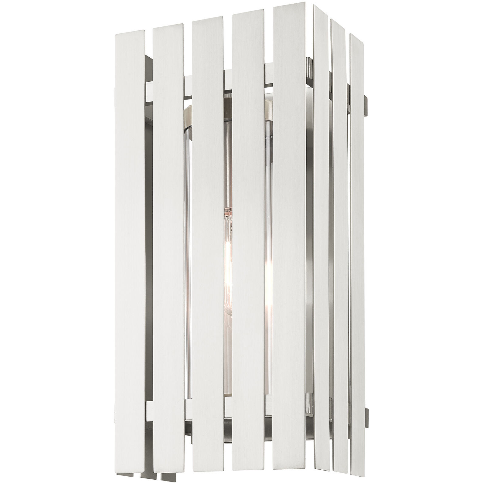 Greenwich 1 Light 17 inch Brushed Nickel Outdoor Wall Lantern