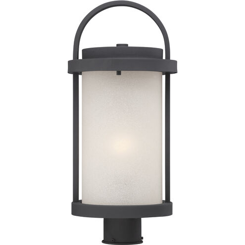 Willis LED 20 inch Textured Black and Antique White Outdoor Post Light