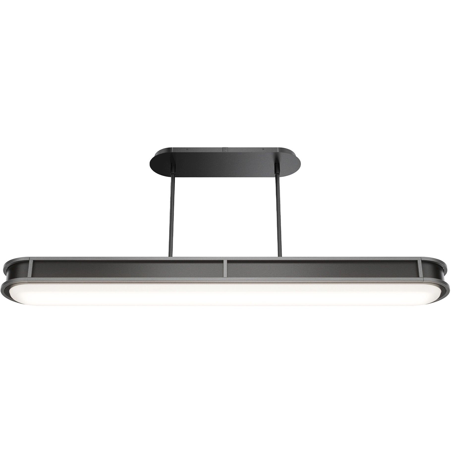 Longboard LED 48.13 inch Black Brushed Nickel Linear Pendant Ceiling Light, dweLED