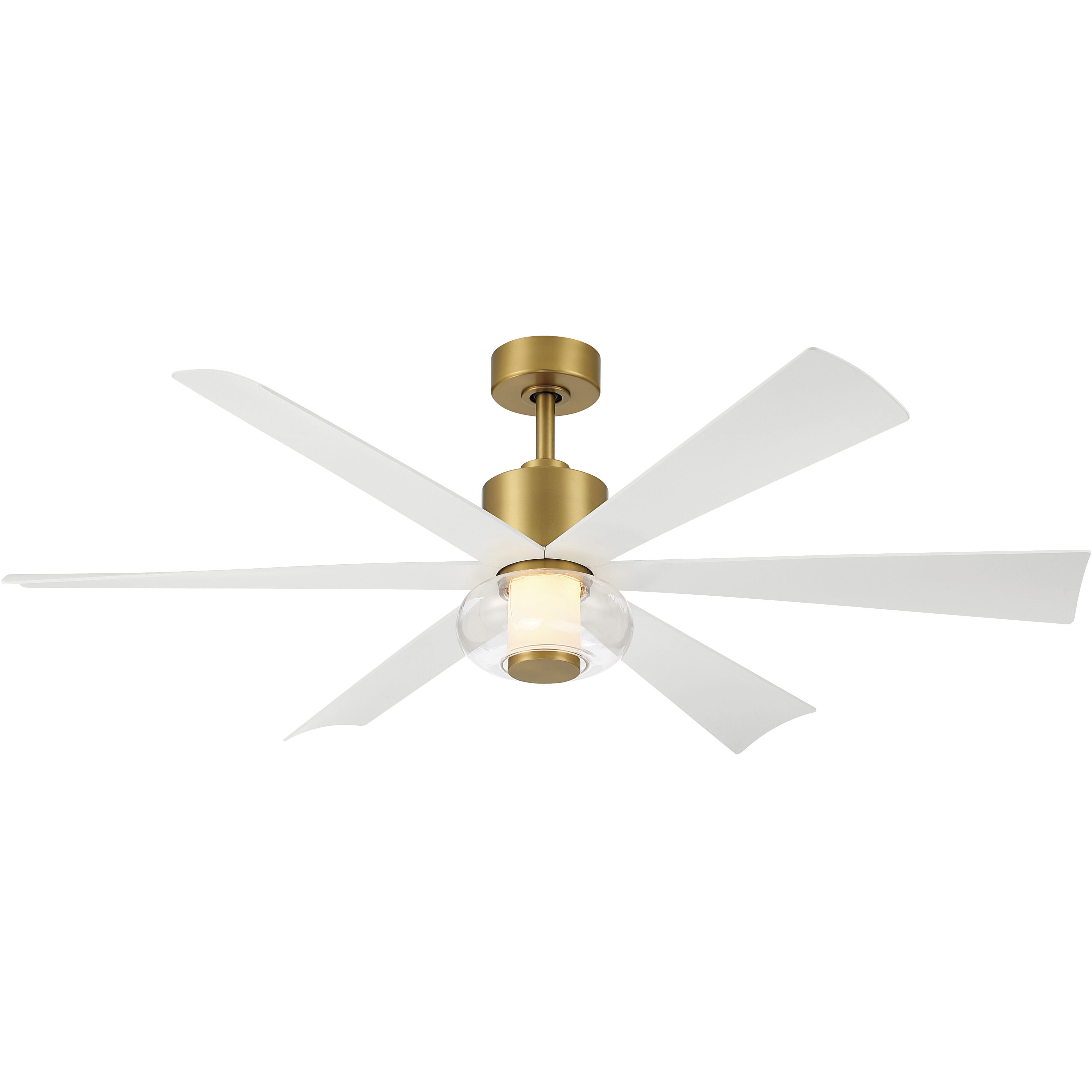 Veyra 56 inch Legacy Brass with Alabaster White Blades Smart Ceiling Fan