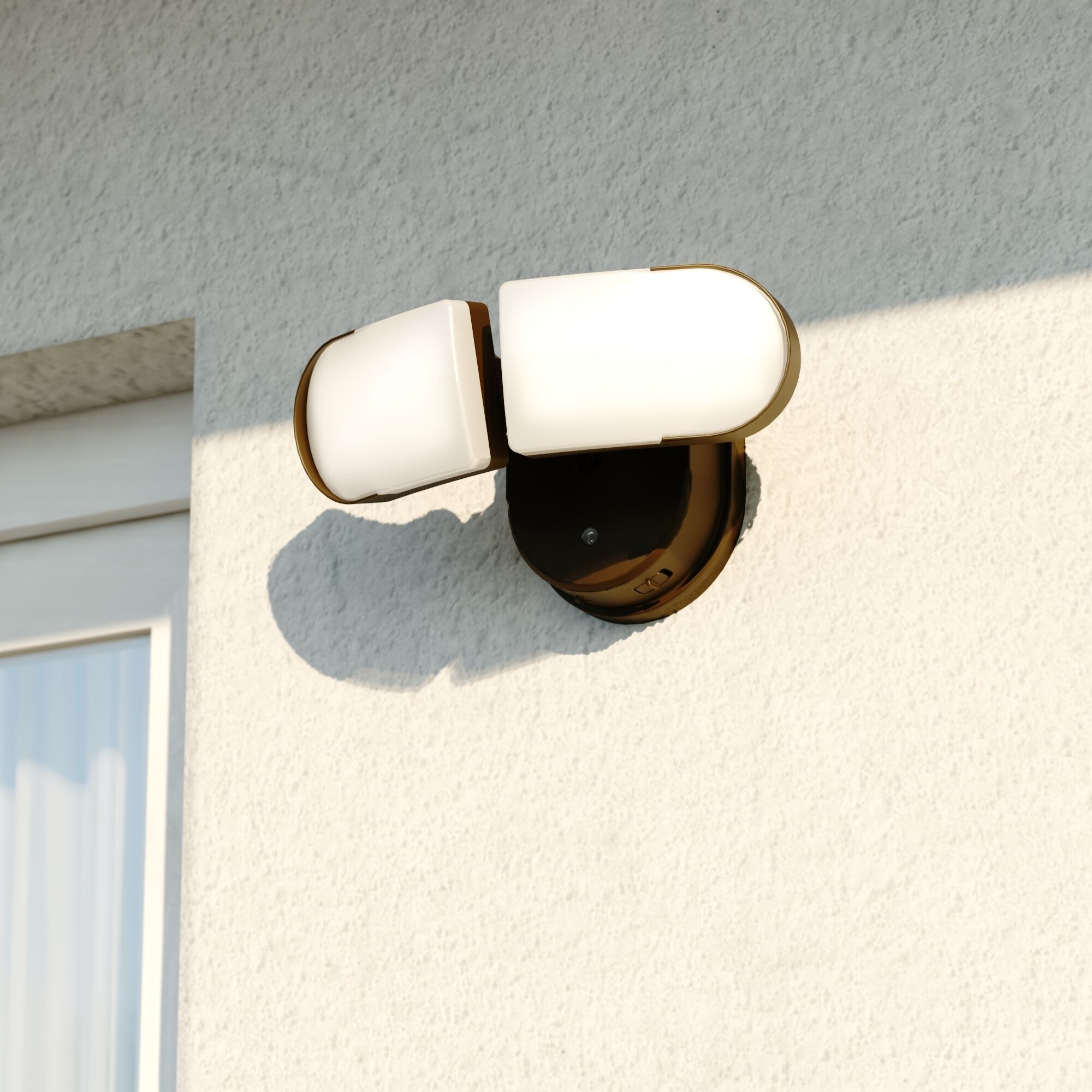 Lambda LED 7 inch Bronze Outdoor Security